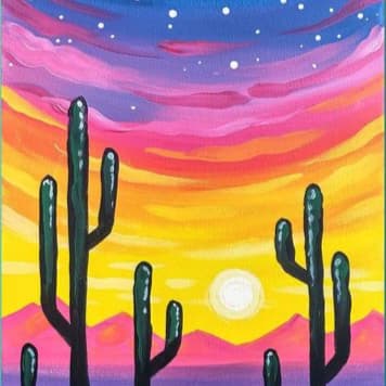 [Kids Spl] Paint a Sunset on Canvas