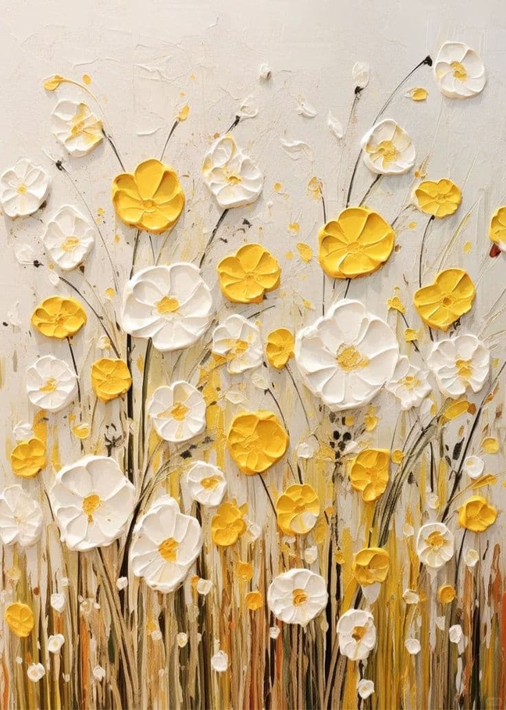 Floral Texture Painting