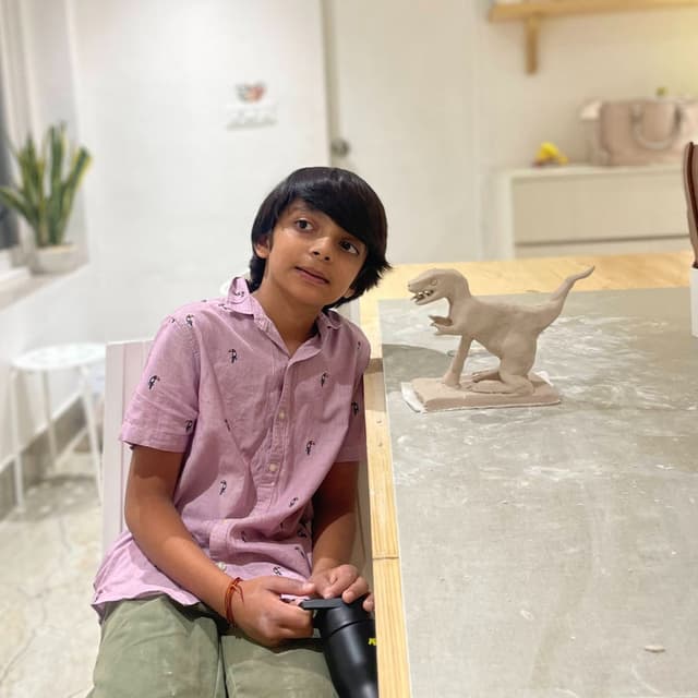 Young artists at the studio